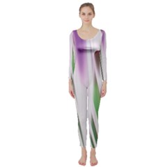 Colored Pattern Long Sleeve Catsuit by Nexatart