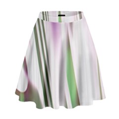 Colored Pattern High Waist Skirt