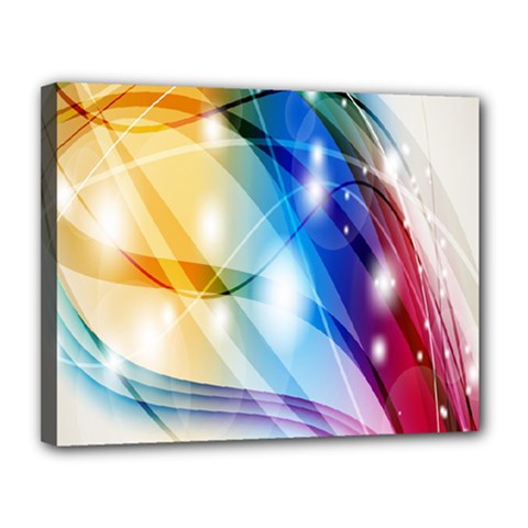 Colour Abstract Canvas 14  X 11  by Nexatart