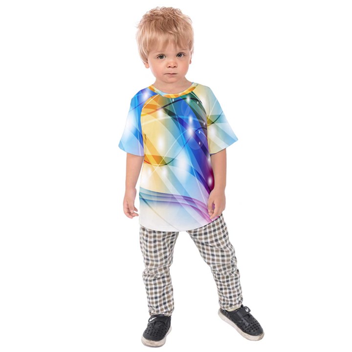 Colour Abstract Kids  Raglan Tee