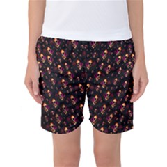 Skulls In The Dark Night Women s Basketball Shorts