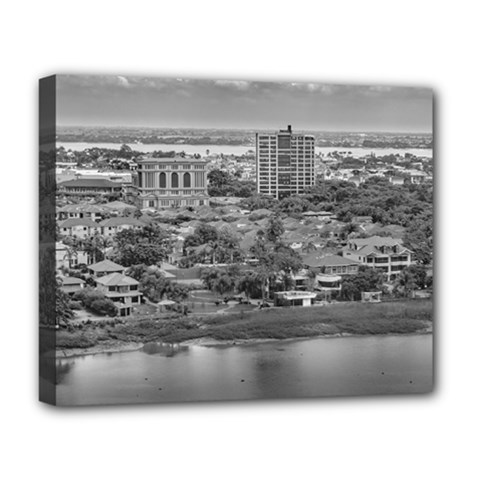 Guayaquil Aerial View From Window Plane Deluxe Canvas 20  X 16   by dflcprints