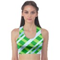 Fabric Cotton Geometric Diagonal Sports Bra View1