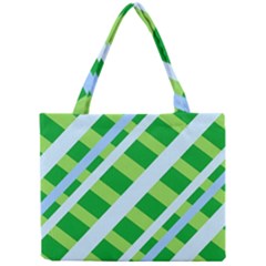 Fabric Cotton Geometric Diagonal Mini Tote Bag