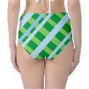 Fabric Cotton Geometric Diagonal High-Waist Bikini Bottoms View2