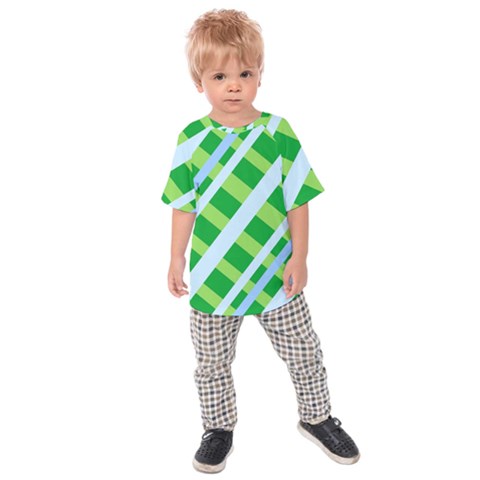 Fabric Cotton Geometric Diagonal Kids  Raglan Tee by Nexatart