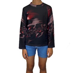 Fractal Mathematics Abstract Kids  Long Sleeve Swimwear by Nexatart