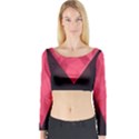 Geometric Triangle Pink Long Sleeve Crop Top View1