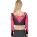 Geometric Triangle Pink Long Sleeve Crop Top View2