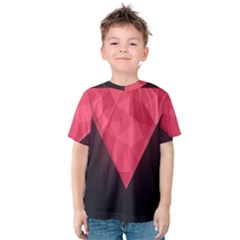 Geometric Triangle Pink Kids  Cotton Tee