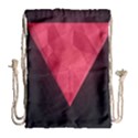 Geometric Triangle Pink Drawstring Bag (Large) View1