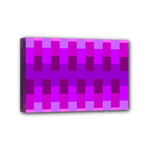 Geometric Cubes Pink Purple Blue Mini Canvas 6  X 4  by Nexatart