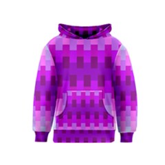 Geometric Cubes Pink Purple Blue Kids  Pullover Hoodie