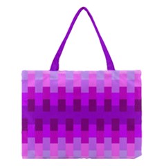 Geometric Cubes Pink Purple Blue Medium Tote Bag by Nexatart