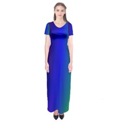 Graphics Gradient Colors Texture Short Sleeve Maxi Dress