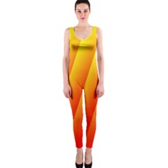 Graphics Gradient Orange Red Onepiece Catsuit by Nexatart