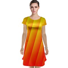 Graphics Gradient Orange Red Cap Sleeve Nightdress by Nexatart