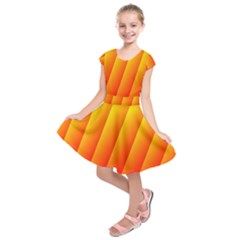 Graphics Gradient Orange Red Kids  Short Sleeve Dress by Nexatart