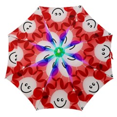 Happy Flowers Straight Umbrellas by Nexatart