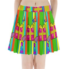 Holiday Gifts Pleated Mini Skirt by Nexatart