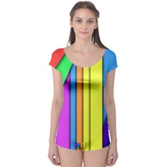 More Color Abstract Pattern Boyleg Leotard  by Nexatart