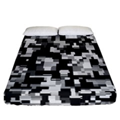 Noise Texture Graphics Generated Fitted Sheet (california King Size) by Nexatart