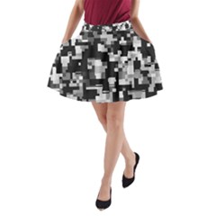 Noise Texture Graphics Generated A-line Pocket Skirt by Nexatart