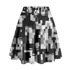 Noise Texture Graphics Generated High Waist Skirt by Nexatart