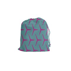 Pattern Background Structure Pink Drawstring Pouches (small)  by Nexatart