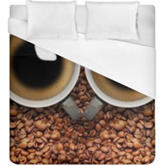 Owl Coffee Art Duvet Cover (king Size) by Nexatart