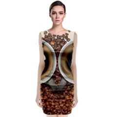 Owl Coffee Art Classic Sleeveless Midi Dress by Nexatart