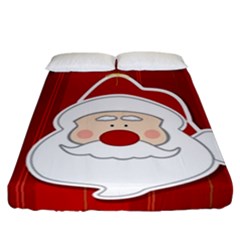 Santa Claus Xmas Christmas Fitted Sheet (california King Size) by Nexatart