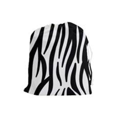 Seamless Zebra Pattern Drawstring Pouches (large)  by Nexatart