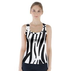 Seamless Zebra Pattern Racer Back Sports Top by Nexatart