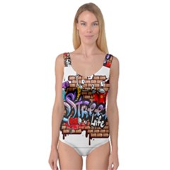 Graffiti Word Characters Composition Decorative Urban World Youth Street Life Art Spraycan Drippy Bl Princess Tank Leotard  by Foxymomma