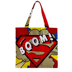 Images Zipper Grocery Tote Bag