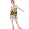 Graffiti Word Character Print Spray Can Element Player Music Notes Drippy Font Text Sample Grunge Ve Kids  Sleeveless Dress View1