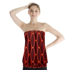 Snake Abstract Pattern Strapless Top