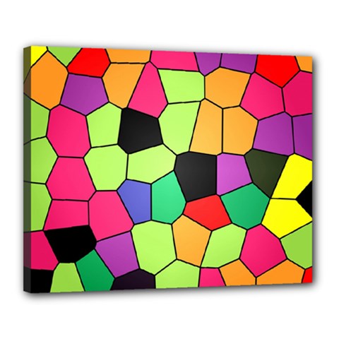 Stained Glass Abstract Background Canvas 20  X 16 