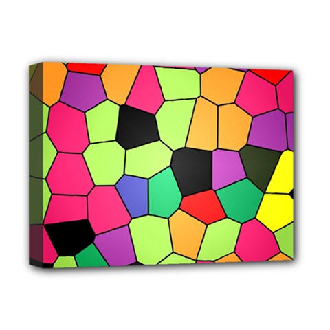 Stained Glass Abstract Background Deluxe Canvas 16  X 12  