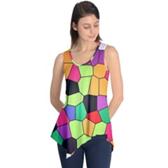 Stained Glass Abstract Background Sleeveless Tunic