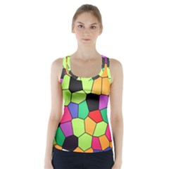 Stained Glass Abstract Background Racer Back Sports Top