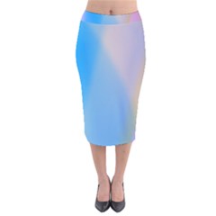 Twist Blue Pink Mauve Background Velvet Midi Pencil Skirt by Nexatart