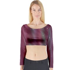 Stars Nebula Universe Artistic Long Sleeve Crop Top by Nexatart