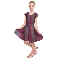 Stars Nebula Universe Artistic Kids  Short Sleeve Dress by Nexatart