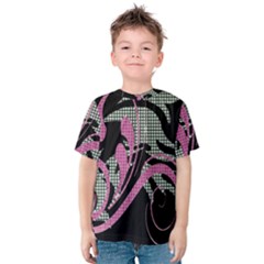 Violet Calligraphic Art Kids  Cotton Tee