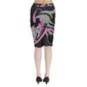 Violet Calligraphic Art Midi Wrap Pencil Skirt View2