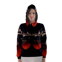 Strawberry Hooded Wind Breaker (women) by Nexatart