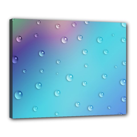 Water Droplets Canvas 20  X 16 