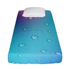 Water Droplets Fitted Sheet (single Size) by Nexatart